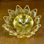 16 Nag Crystal Diya Lotus Shape Crystal Akhand Diya Brass