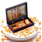 Ram Darbar Charan Paduka Mandir 3D Gold Plated Temple with Box