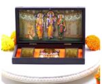 Ram Darbar Charan Paduka Mandir 3D Gold Plated Temple with Box - Image 2