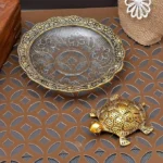 Feng Shui Tortoise with decorative plate for offices and home - Image 2