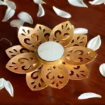 Lotus Tea Light Diya Holder Stand Home puja Temple Diwali Decor - Image 2