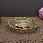 Feng Shui Tortoise with decorative plate for offices and home - Image 3