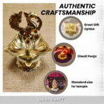 Handcrafted Brass Peacock Diya for Pooja - Image 3