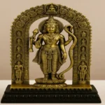 Golden Polyresin Handcrafted Shri Ram Statue with Bow and Arrow